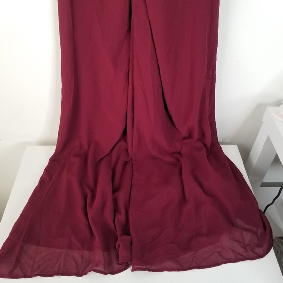 NWT Lulu's Endearing Elegance Burgundy Sleeveless Twist-Front Maxi Dress S - Picture 16 of 16